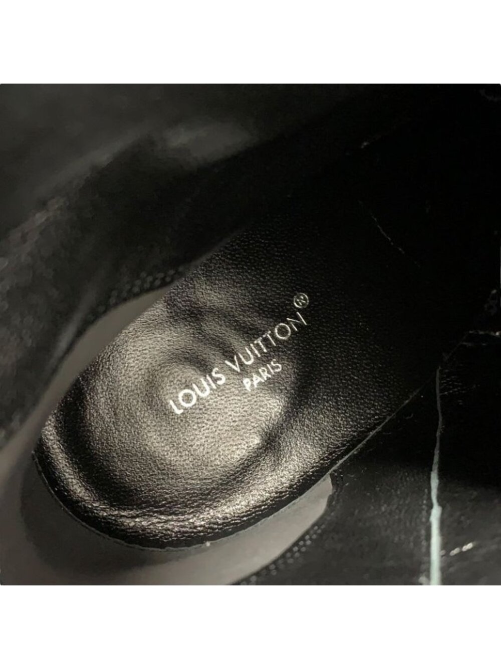 Louis Vuitton Silhouette Line Boots Short Shoes Leather Black Gold Logo - Picture 7 of 9